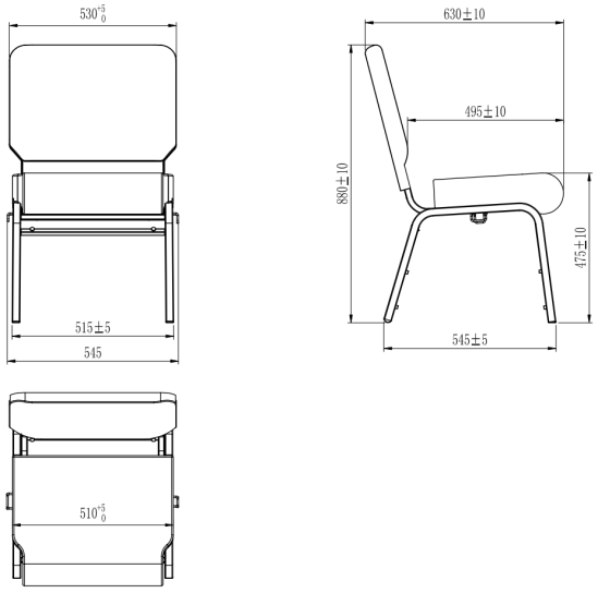 M04 stackable church chair-67